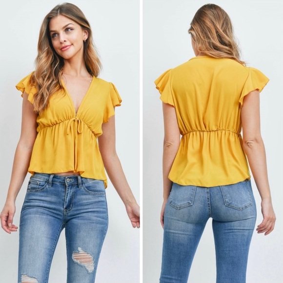 Tops - Flounce Short Sleeve Top